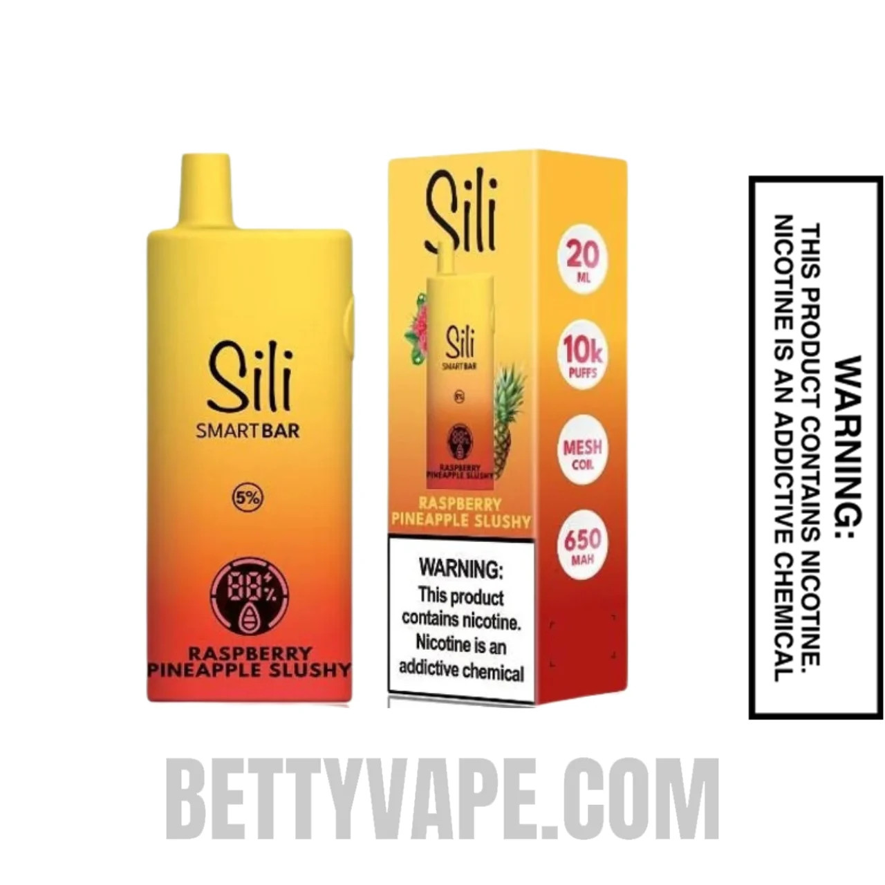 Raspberry Pineapple Slushy Sili Smart Bar Vape 10000 Puffs With Bundle Box