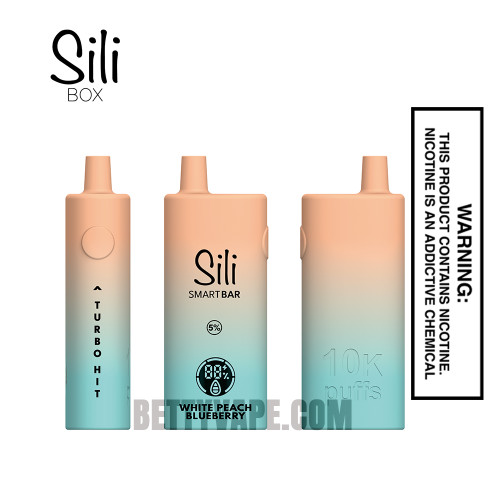 White Peach Blueberry Sili Smart Bar Vape 10000 Puffs