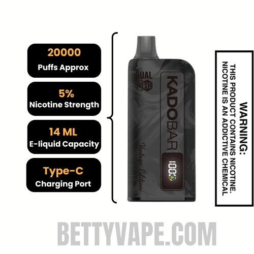 Miami Mint Kado Bar Vintage Edition 20000 Puffs Disposable Vape Specifications Miami Mint Kado Bar Vintage Edition 20000 Puffs Disposable Vape Specifications
