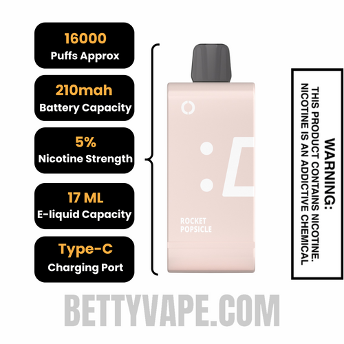 Rocket Pop Off Stamp SW16000 Disposable Pod Specifications