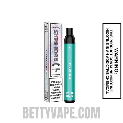 Bubblegum Ice Esco Bars Mesh Vape 2500 Puffs 3% Nic with package box