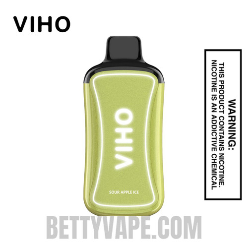 Sour Apple Ice VIHO Supercharge Zero Nicotine Disposable Vape