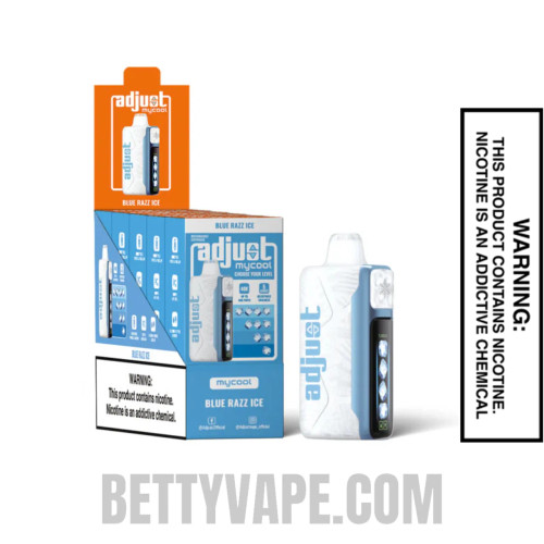Blue Razz Ice Adjust MyCool 40K Disposable Vape with Bundle box