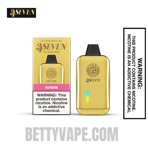 Rainbow Gold Bar 24Seven Disposable Vape With Package Box
