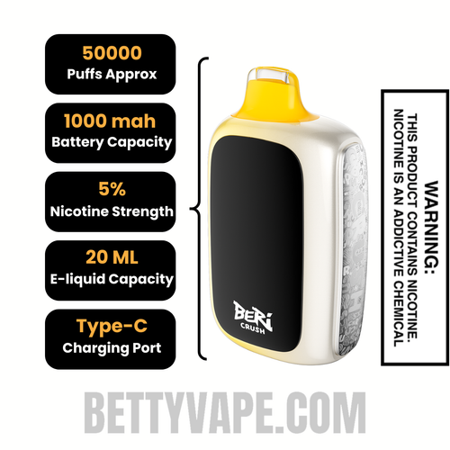 Banana Taffy Beri Crush 50K Disposable Vape Specification