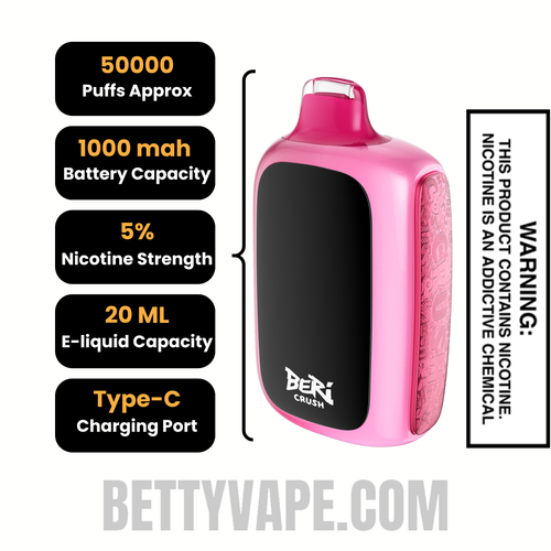 Cherry B-Pop Beri Crush Disposable Vape Specification