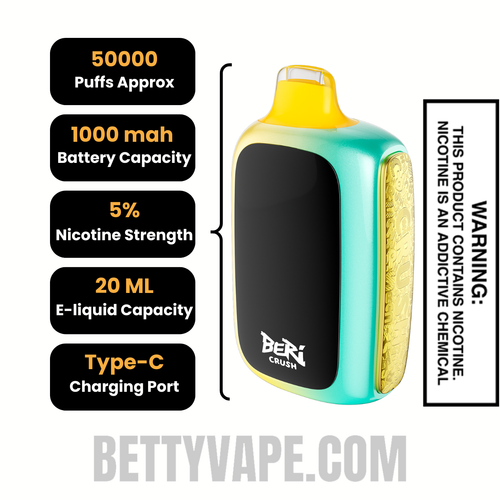 Summer Glacier Beri Crush 50K Disposable Vape Specification