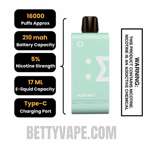 Miami Mint Off-Stamp SW16000 Disposable Pod Specifications