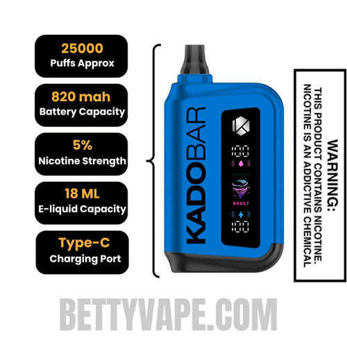 Blue Rancher Kado Bar Rizz 25000 Disposable Vape Specifications