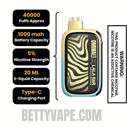 Banana Berries OMINA BAR X LALA BAR 40K Disposable  Specification