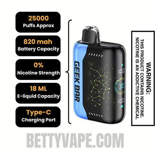 Blue Rancher Geek Bar Pulse X Zero Nicotine Disposable Vape Specification Blue Rancher Geek Bar Pulse X Zero Nicotine Disposable Vape Specification
