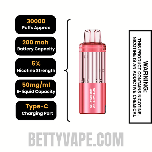 Strawberry Watermelon Foger Switch Pro 30K Disposable Pod Specification