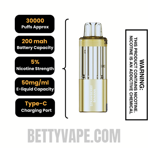 Strawberry Banana Foger Switch Pro 30K Disposable Pod Specification
