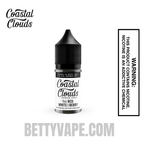 Iced Red White and Berry Salt Coastal Clouds Salt Nic 30 ML 35 MG