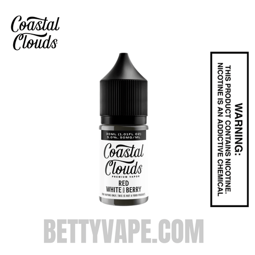 Red White and Berry Salt Coastal Clouds Salt Nic 30 ML 50 MG