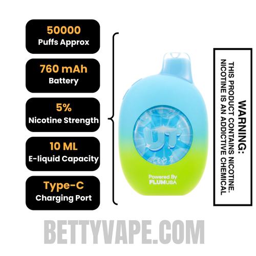 Naked/Spring Water Flum UT Bar 50K Disposable Vape Specification Naked/Spring Water Flum UT Bar 50K Disposable Vape Specification
