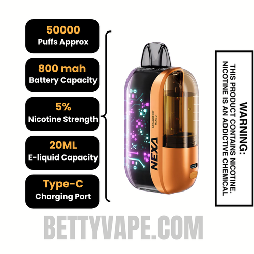 Strawberry Mango Nexa Ultra 50K Disposable Vape Specifications