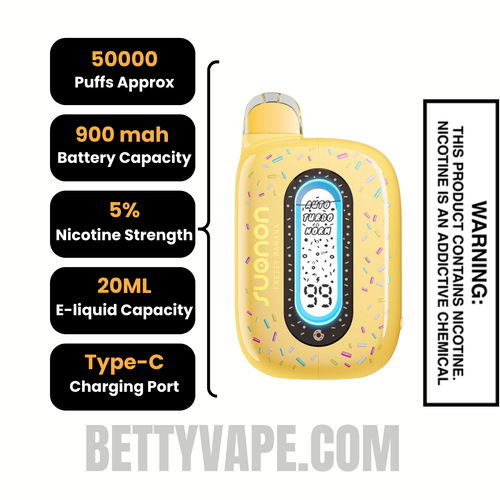 Freezy Banana Suonon Donete 50k Disposable Vape Specifications