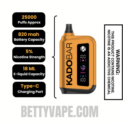 Cola Slushie Kado Bar Rizz 25000 Disposable Vape Specifications