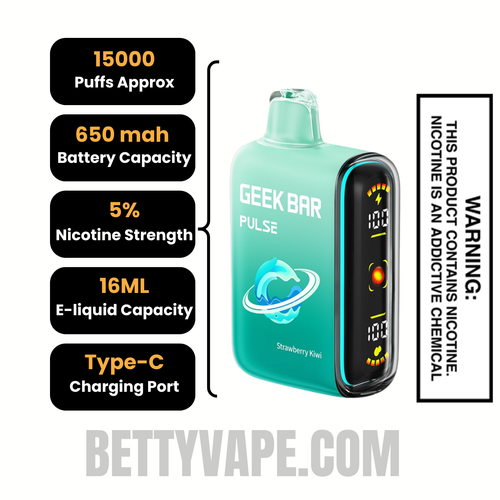 Strawberry Kiwi Geek Bar Pulse Disposable Vape Specifications