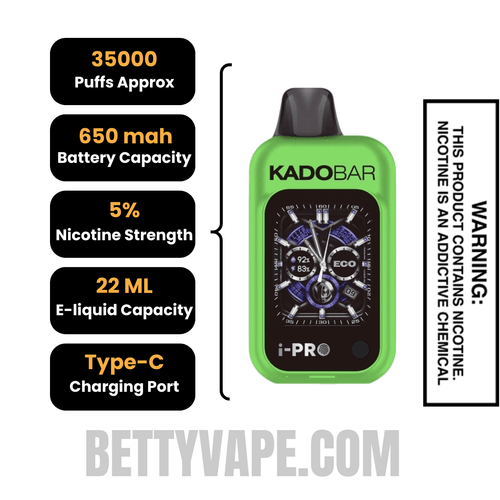 Watermelon Ice Kado Bar i-Pro 35K Disposable Vape Specifications
