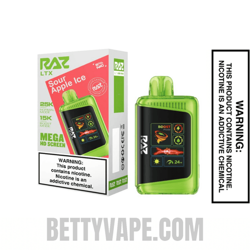 Sour Apple Ice RAZ LTX 25000 Disposable Vape Specifications
