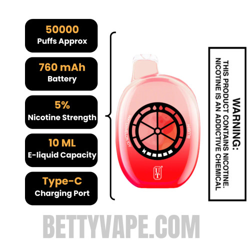 Watermelon Icy/Slushy Flum UT Bar 50K Disposable Vape Specifications