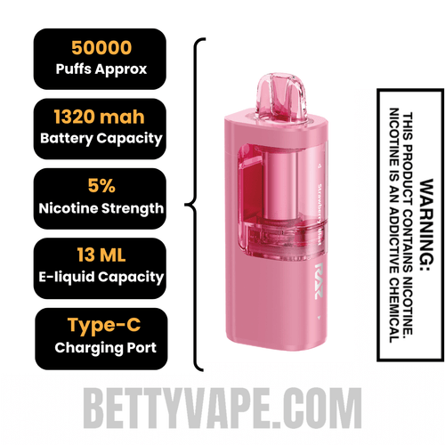 Strawberry Blast RAZ VUE 50K Disposable Pod Specifications