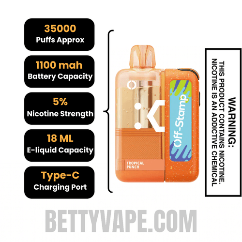 Tropical Punch Off Stamp X Cube Crystal Cube 35K Vape Kit Specifications