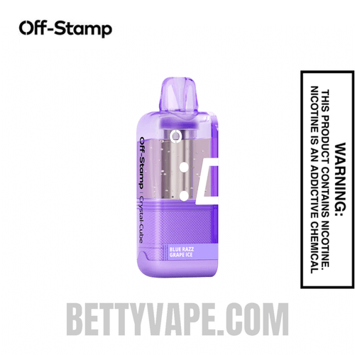 Blue Razz Grape Ice Off Stamp X Cube Crystal Cube 35K Vape Pod