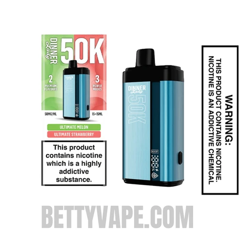 Ultimate Melon x Ultimate Strawberry Dinner Lady 50K Disposable Vape With Package Box