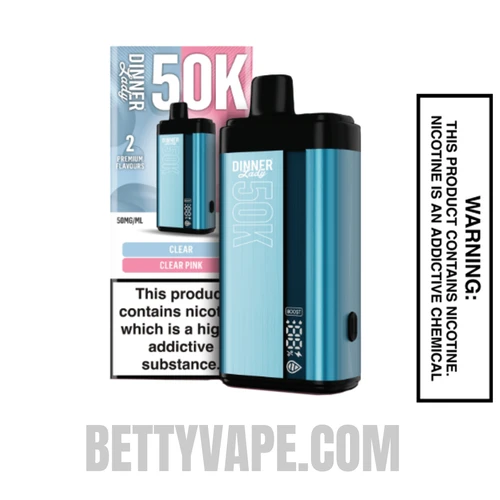 Clear X Clear Pink Dinner Lady 50K Disposable Vape With Package Box