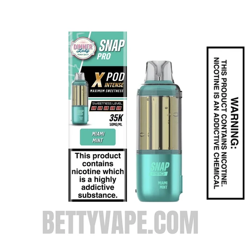 Miami Mint Dinner Lady Snap Pro Intense 35K Pre-filled Replacement Pod With Package Box