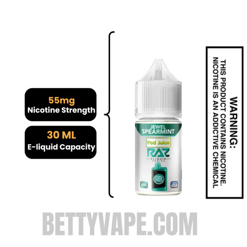 Jewel Spearmint Pod Juice X RAZ Salt Nic juice 30 ML Specifications
