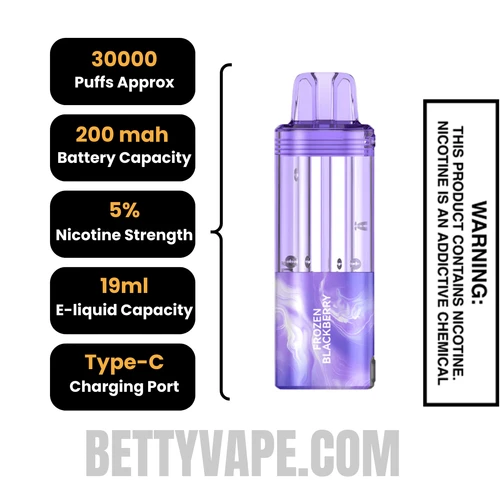 Frozen Blackberry Foger Switch Pro 30K Disposable Vape Pod Specifications