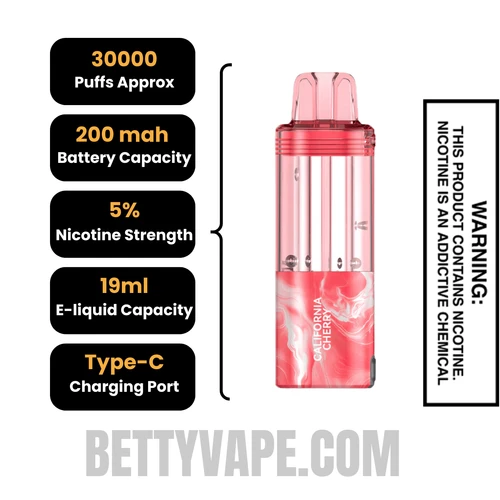 California Cherry Foger Switch Pro 30K Disposable Vape Pod Specifications