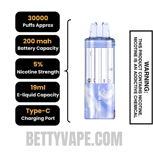 Berry Bliss Foger Switch Pro 30K Disposable Vape Pod Specifications