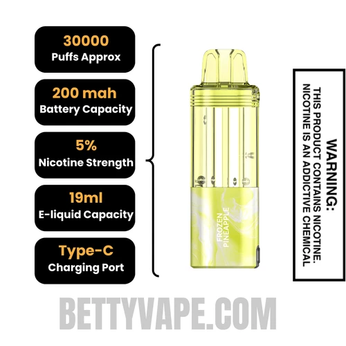 Frozen Pineapple Foger Switch Pro 30K Disposable Vape Pod Specifications