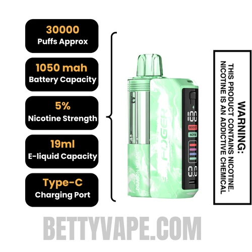 Dragon Melon Foger Switch Pro 30K Disposable Vape Kit Specifications
