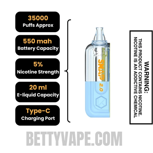 Sour Fcuking Fab Kado Bar Snap 2.0 35K Disposable Vape Pod Specification