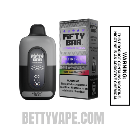 Fresh Mango Lychee Fifty Bar 20K Midnight Series Disposable Vape Specifications