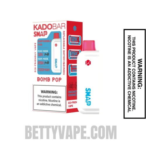 Bomb Pop Kado Bar Snap 25K Disposable Vape Pod Specifications