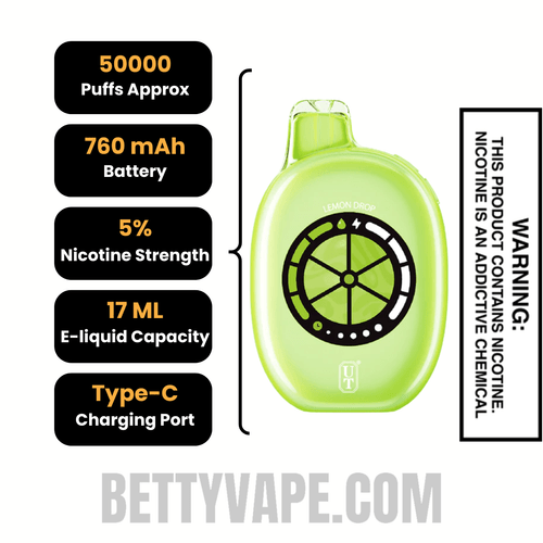 Lemon Drop Flum UT Bar 50K Disposable Vape Specifications