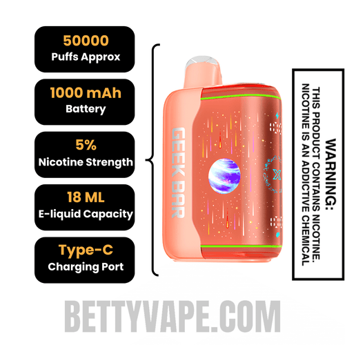 Strawberry Watermelon Geek Bar Pulse X2 Disposable Vape Specifications
