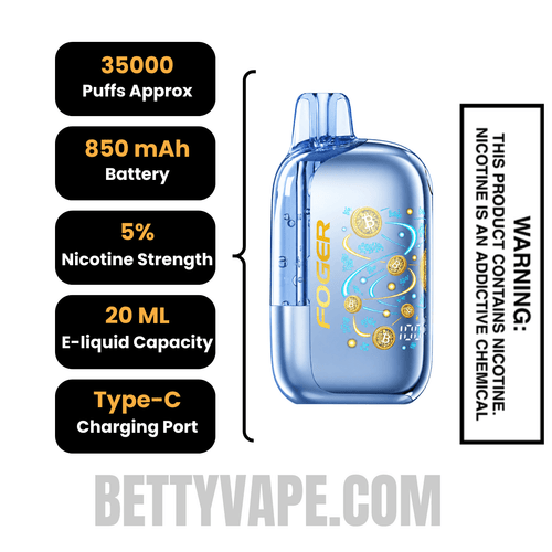 Blueberry Freezer Jam Foger Bit 35K Disposable Vape Specifications