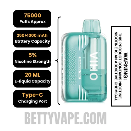 Menthol VIHO Shadow 75K Vape Kit Specifications