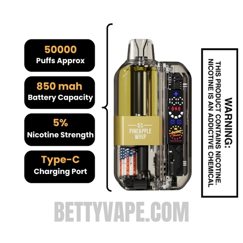 Pineapple Whip American Standard 50K Disposable Vape Kit Specifications