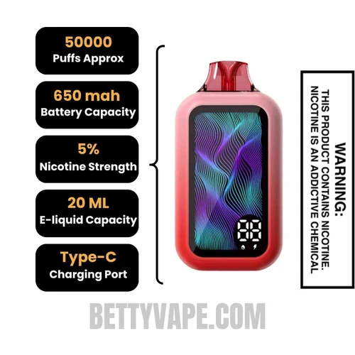 Dragon Melon Nixa Bar 50K Disposable Vape Specifications