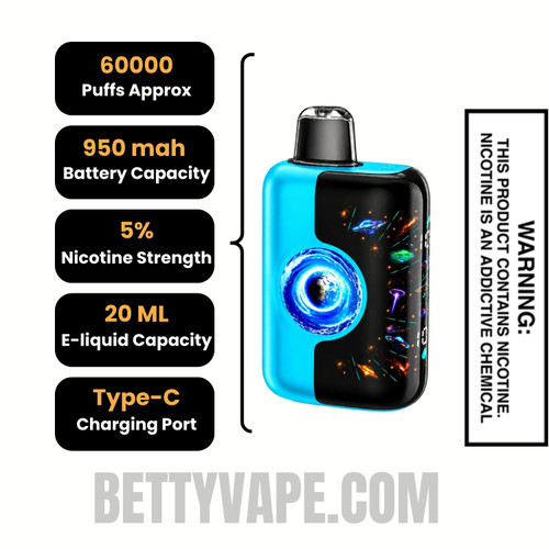 Tuity Fruity Kangvape Speedy Beast X 60K Disposable Vape Specifications
