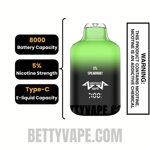 八卦商会 リーフデ Sidepiece SP8000 Disposable Vape | Betty Vape